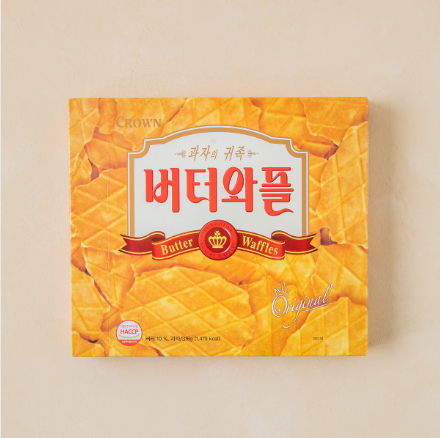 crown克丽安黄油华夫饼薄脆好吃