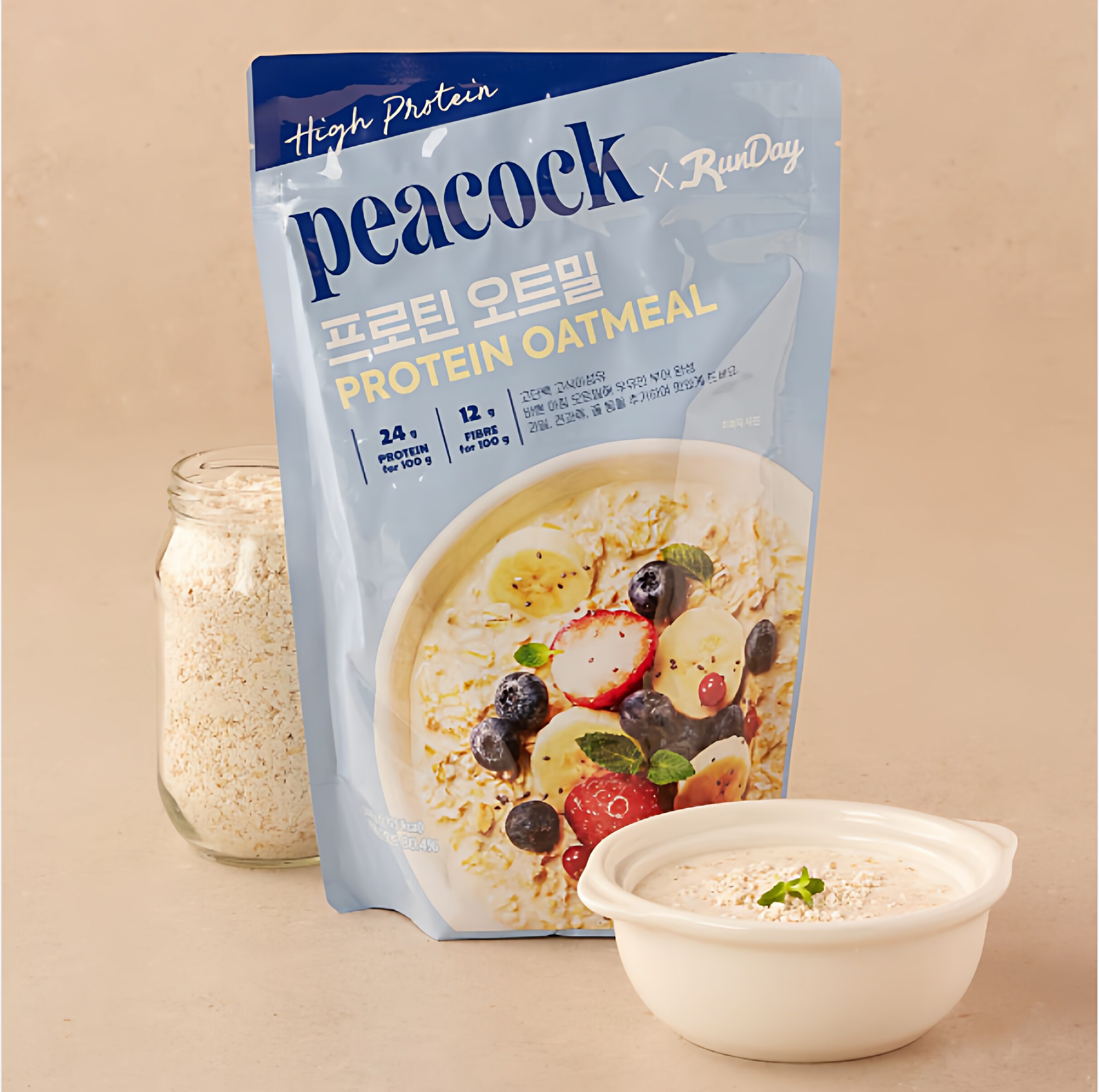 PEACOCK高蛋白燕麦片原味巧克力