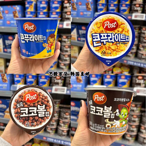 韩国麦片post谷物麦片早餐杯