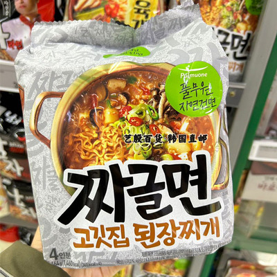 韩国直邮pulmuone烤肉店家大酱汤拉面非油炸汤面方便面