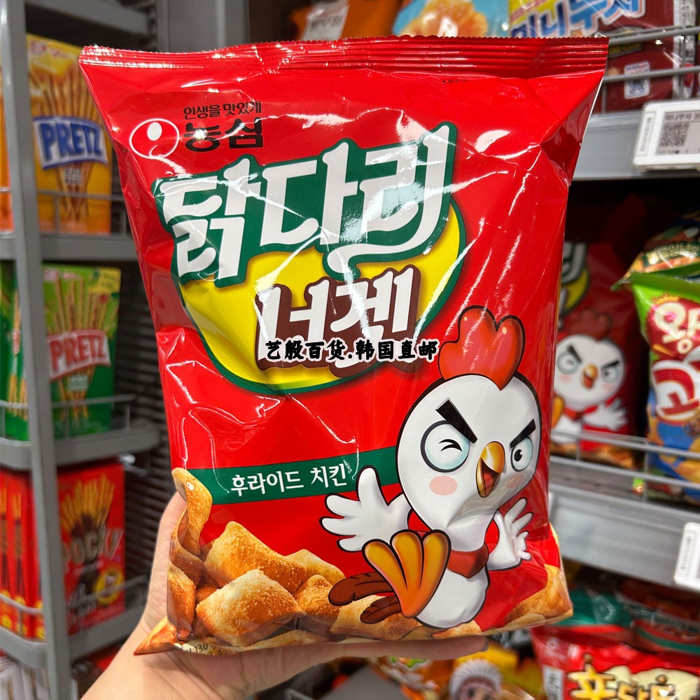 韩国直发农心零食炸鸡腿形状膨化食品130g/袋休闲零食