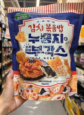 韩国直发CWORLD锅巴脆海苔豆腐南瓜藕片韩式泡菜味240g/袋