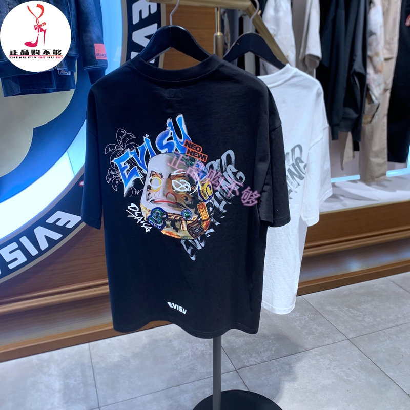 EVISU 福神男装2025年春夏新品达摩印花休闲T恤2ESHTM5TS1119LFCT