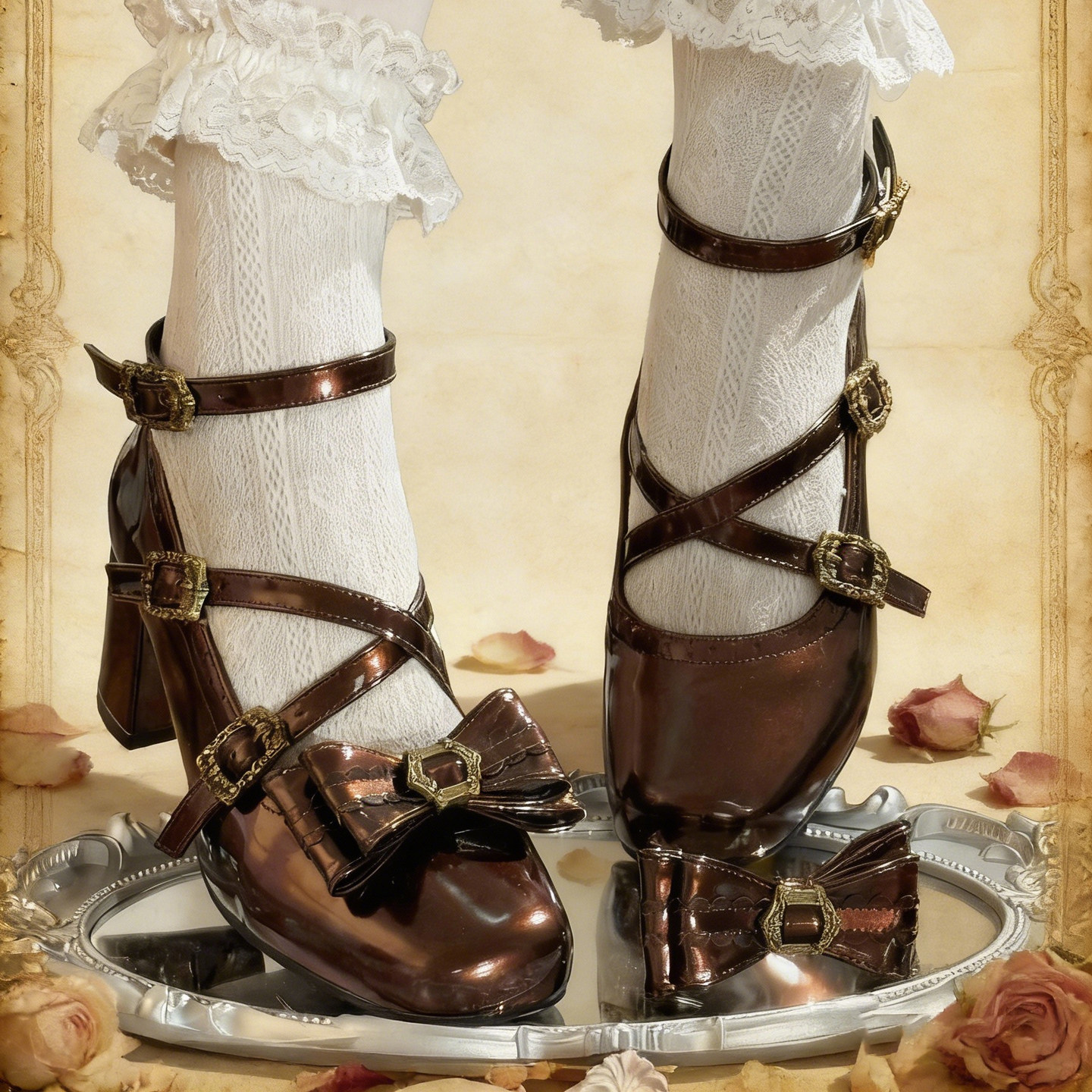 温妮来信原创 6CM格蕾拉小姐现货 真皮cla系lolita鞋玛丽珍小皮鞋图片