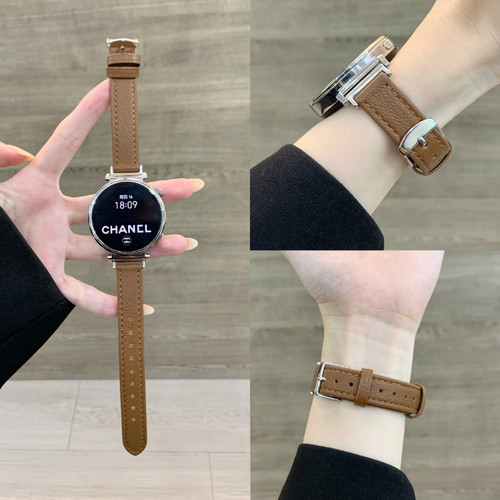 细版小羊皮适用华为gt7pro新款真皮GT65女士watch5/6手表高级腕带