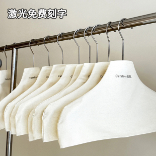 服装店防滑套棉麻木衣架布套毛衣羊绒衫无痕布罩防尘罩可定制LOGO