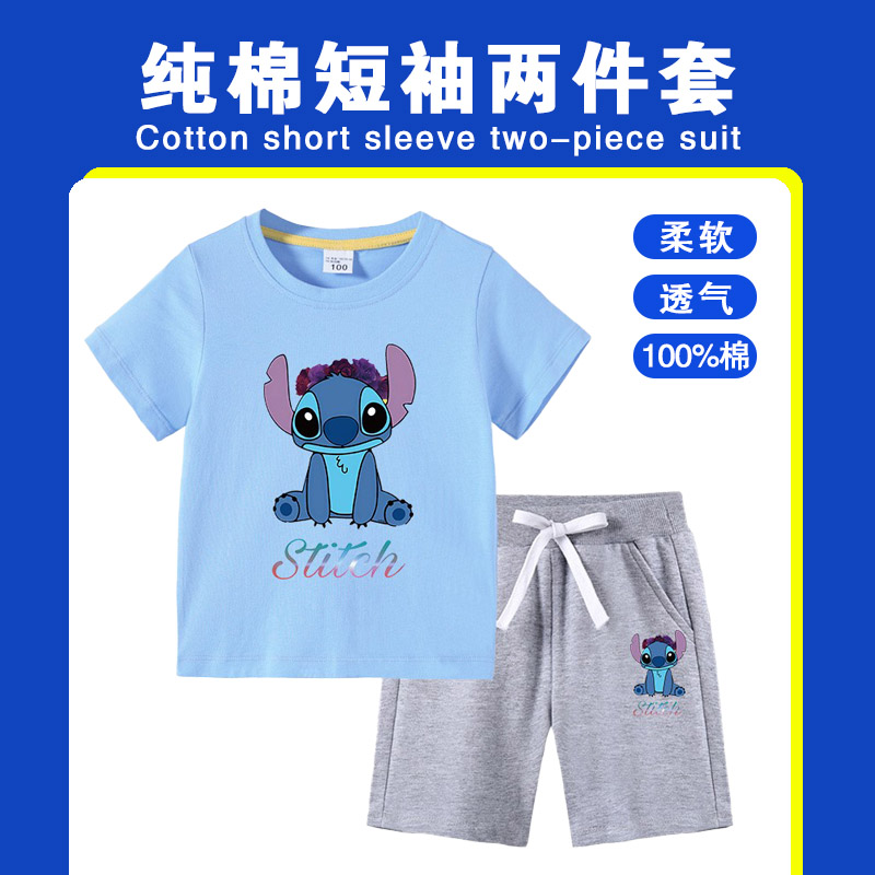 男童夏装史迪奇T恤套装