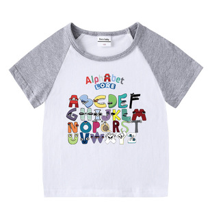 2023新款童装儿童夏装短袖T恤男女童插肩打底衫宝宝半袖T恤童上衣