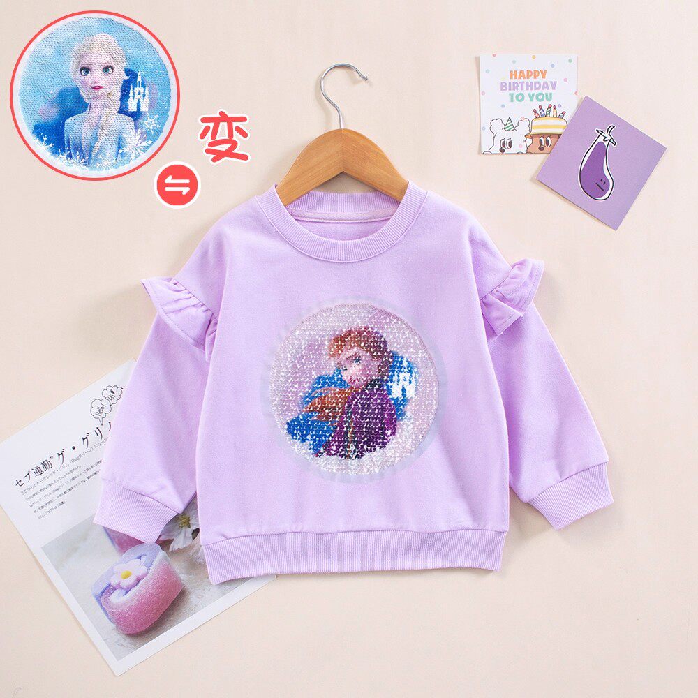 女童爱莎公主亮片变色衣服