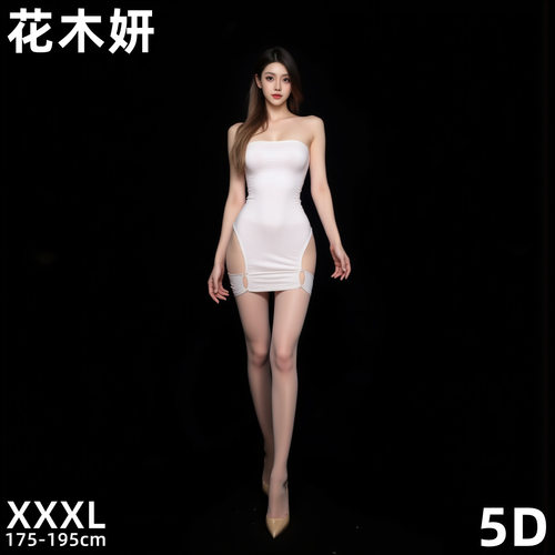 花木妍H123加大外贸XXXL超薄175-195丝袜带脚型连裤T裆丝袜透明