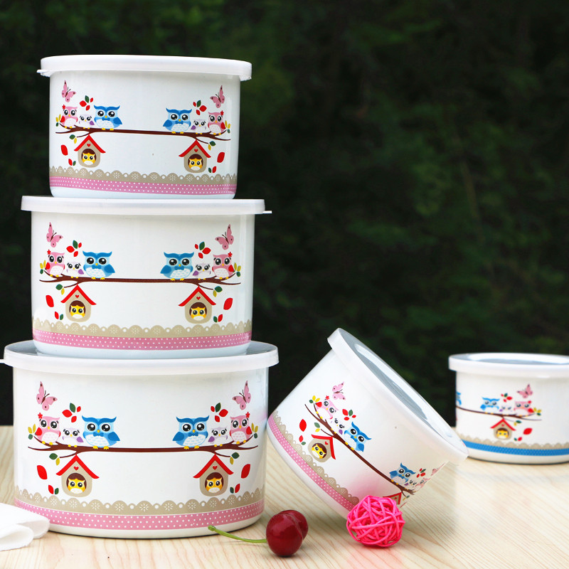 加高冰箱保鲜碗搪瓷保鲜盒带盖家用密封泡面碗儿童碗加厚送密封盖在类目 餐饮具, 餐具, 碗中 - 来自Buy2taobao.com提供专业的淘宝代购服务