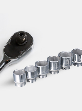 捷科3/4公制套筒19-65mm六角标准套筒全规格可选汽车维修铬钒钢制