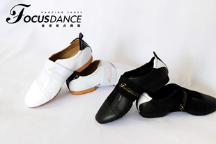 FocusDance香港焦点舞鞋旗舰款教师鞋新款平底牛皮大logo拉丁摩登