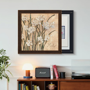 法式中古风高级感电表箱装饰画配电箱电源盒挂画电闸遮挡神器壁画