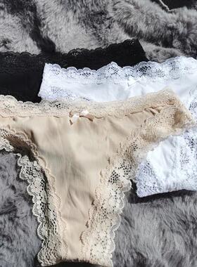 推荐 德国单 XS-XL 外贸蕾丝边性感T裤女 欧美大码少女甜美丁字裤