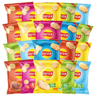 乐事原切薯片零食礼包23g*10/15休闲办公室网红解馋小吃多口味M