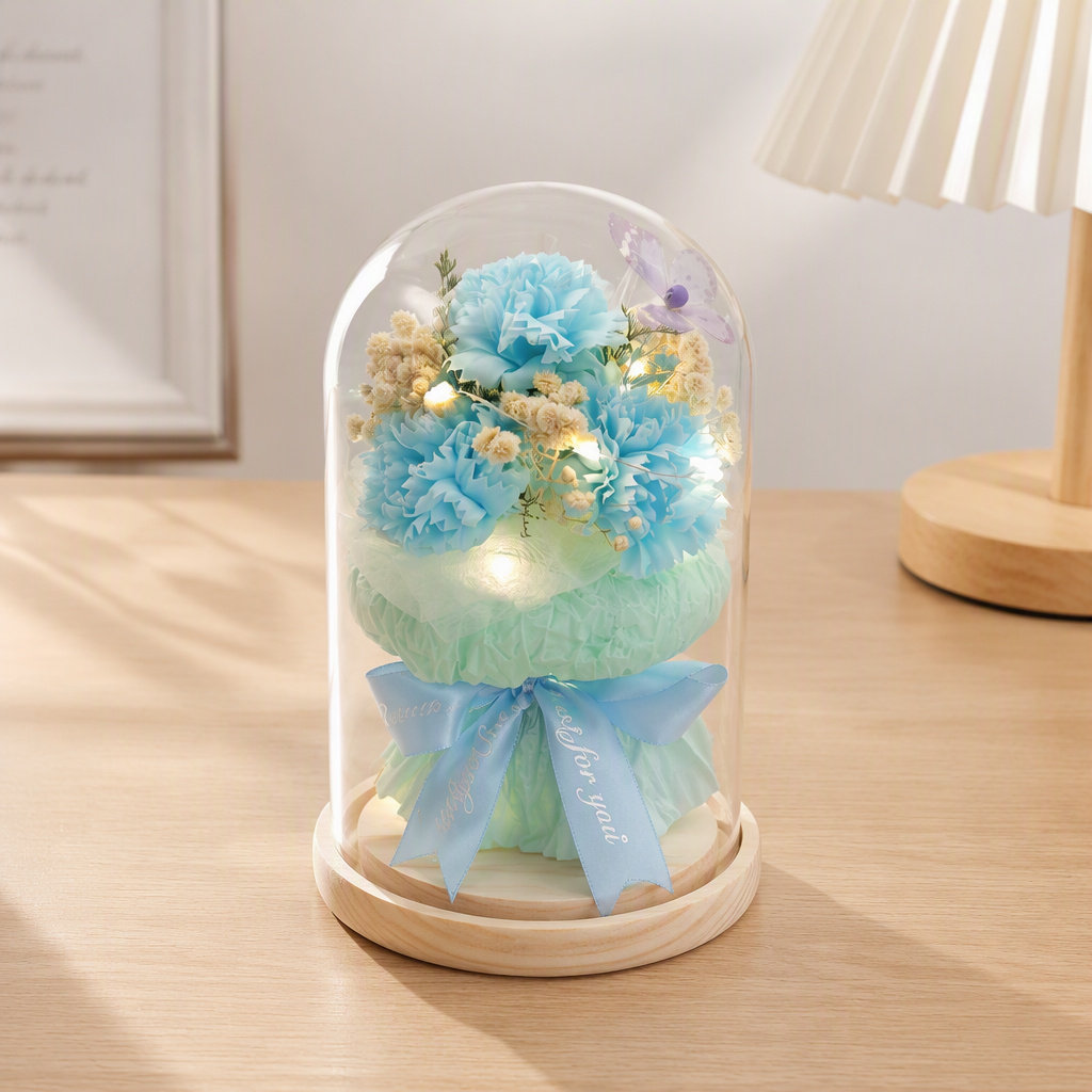 送老师康乃馨香皂花夜灯永生花