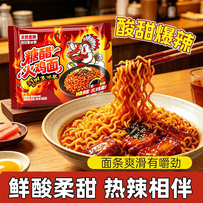 天然麦场糖醋火鸡面定制宽面图片