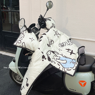 电动车挡风被冬季2025新款加厚加绒防水亲子冬天电瓶摩托车防风罩