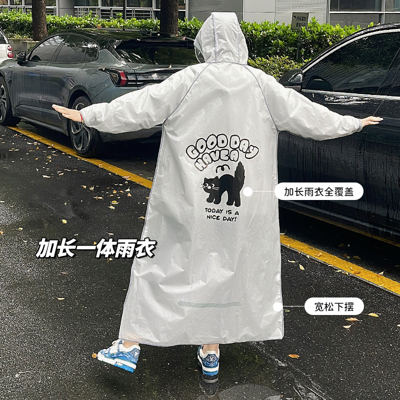 双帽檐设计雨衣防水无惧倾盆大雨