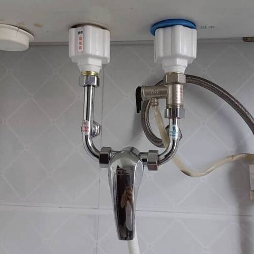 u型开关阀全铜电热水器增压配大全明装混水阀水龙头淋浴配件冷.