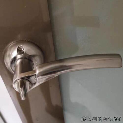 浴室锁锁舌洗手间卫生间无钥匙厕所三杆门锁室内卫浴执手孔距把.