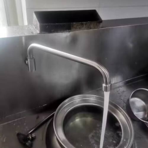 厨房半自动摇摆水龙头灶台水龙头摇摆龙头全铜厨师专用摇臂水龙.