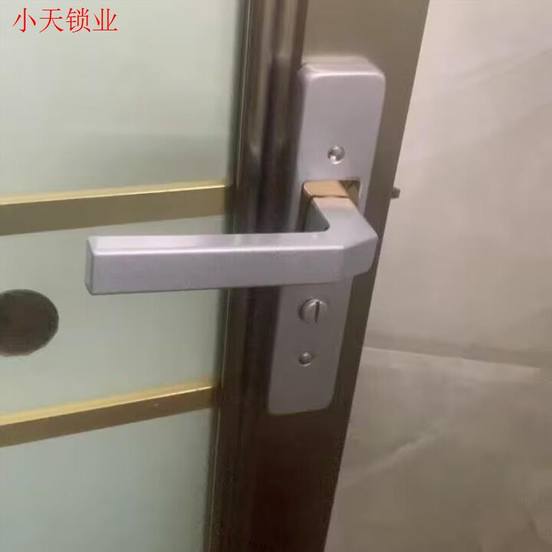 洗手间玻璃门锁卫浴通用型室内门把手执手锁无钥匙卫生间单舌厨.