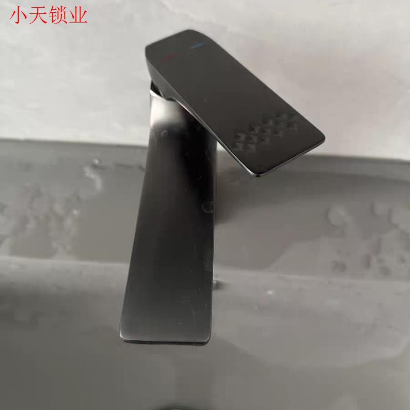 台上盆铜芯洗脸盆防溅水单把洗手盆面盆水龙头枪灰色全铜冷热.