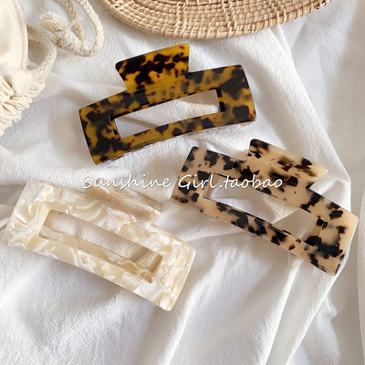 醋酸超大号抓夹几何冷淡风慵懒