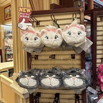 香港迪士尼乐园购物袋玛丽猫路法西卡通可爱手提零钱包收纳环保袋