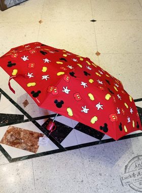 香港迪士尼卡通自动伸缩雨伞