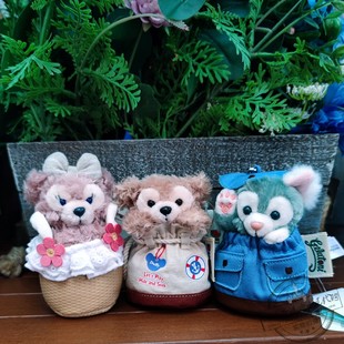 香港迪士尼手机挂件达菲雪莉玫小东杰拉多尼卡通毛绒公仔背包饰品