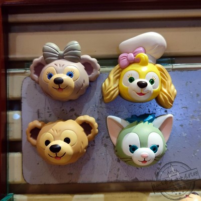 香港迪士尼冰箱贴托尼饼饼可琪安达菲雪莉玫可爱卡通磁性贴公仔头