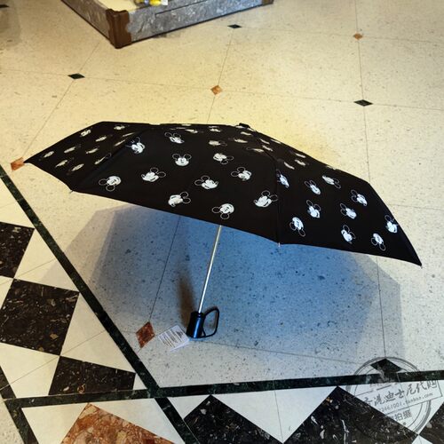 香港迪士尼乐园晴雨伞米奇DISNEY自动伸缩防紫外线折叠两用太阳伞