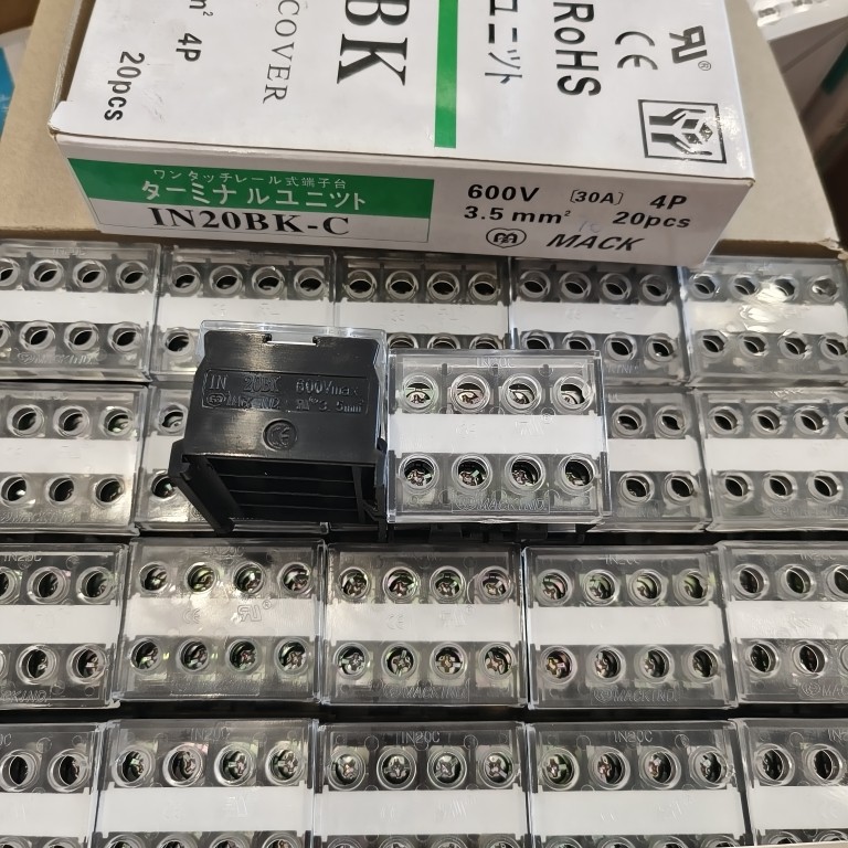 台湾MACK马克欧式接线端子IN20BK-C 4P 30A   IN411SB-C 1P 60A
