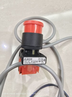 fuji富士急停开关AR22VSR-01R日本设备备件带一条2芯日本电缆特价