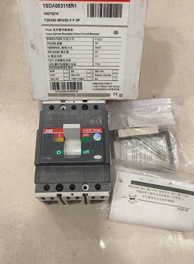 ABB断路器1SDA053115R1 SACET2N160 3P 4A T2N160 MF4/52 FF 3P