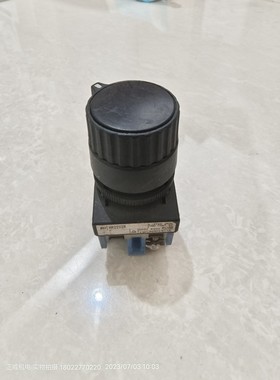 黑色圆头带两档旋钮按钮AR22S2R双触点 2NO 二常开AR9B290
