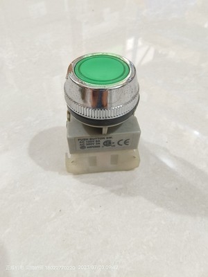 台湾AP汉鼎AUSPICIOUS绿色平头自复按钮 1a1b