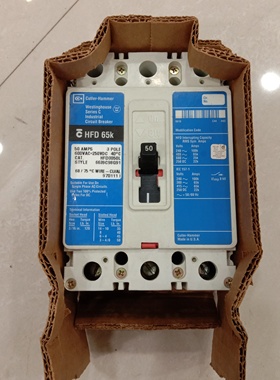 ETN伊顿Cutler-Hammer卡特拉汉默塑壳断路器HFD65K 3P  50A