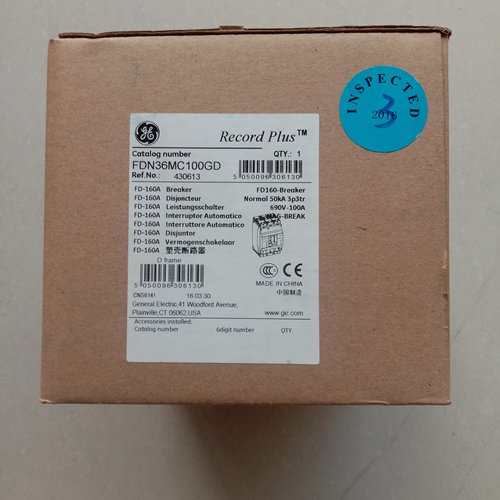 Record Plus美国通用GE塑壳断路器FDN36MC100GD 3P100A FD160
