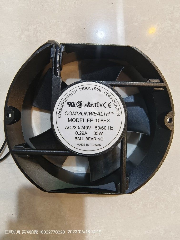 台湾三协COMMONWEALTH风机FP-108EX AC230/240V 50/60Hz 0.29A35W
