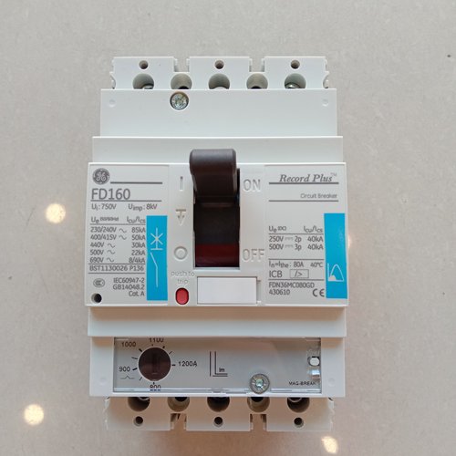 Record Plus美国通用GE塑壳断路器FDN36MC080GD 3P 80A FD160