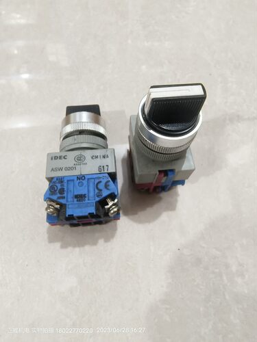 idec和泉2档旋钮开关ASW0201/ASW211 22mm带HW-C10 HW-C01 1NO1NC
