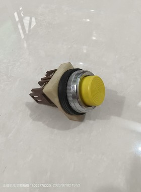 fuji富士30mm黄色凸头自复按钮开关AHC30F 1NC AHX291