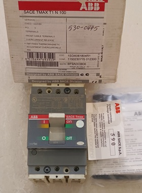 ABB断路器SACE TMAX T1N100 3P 50A订货号1SDA061804R1