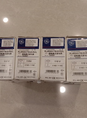 美国GE通用直流接触器RL4RD031TWJD-RAIL    110V  3NO/1NC