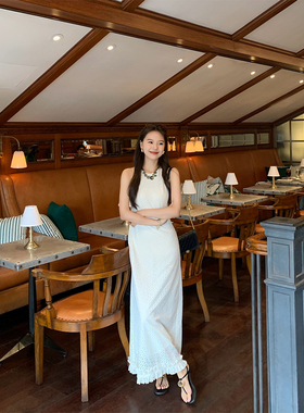 【TKIKI】重工斜裁连衣裙 行走间邂逅法式慵懒风情 仙仙裙天花板