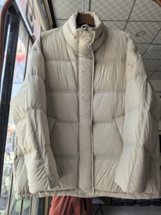 加厚简约面包羽绒服女短款冬25154立领宽松90白鹅绒轻盈外套